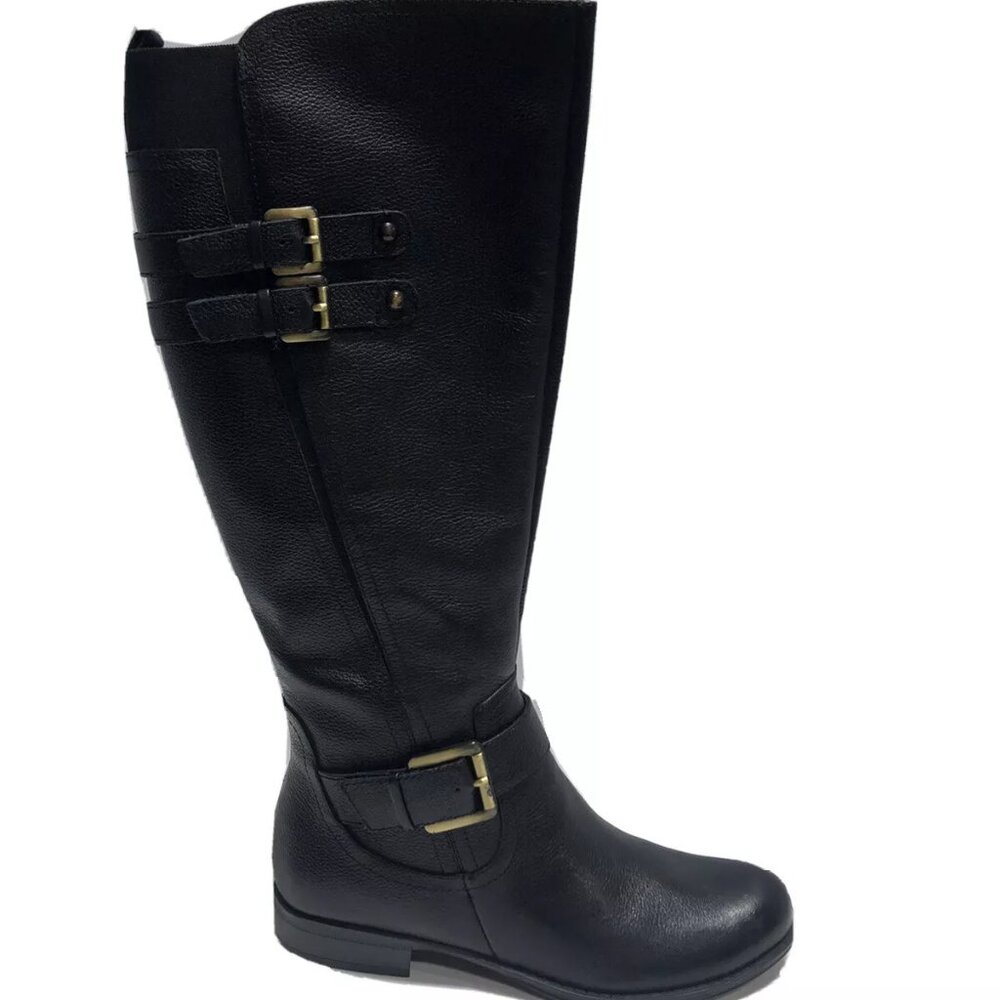 Naturalizer Women’s Jessie Black Leather Knee High Boot Size 6.5 M